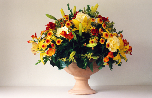 Colorful Bouquet in ceramic vase