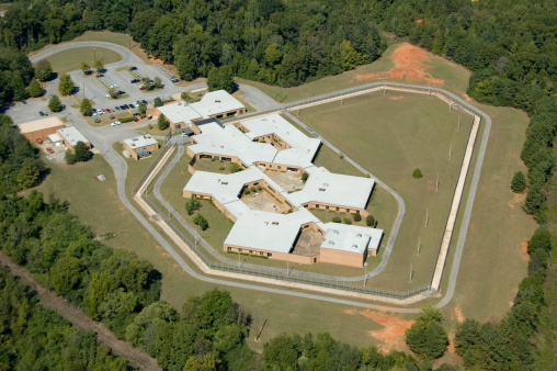 Aerial View of a state prison.