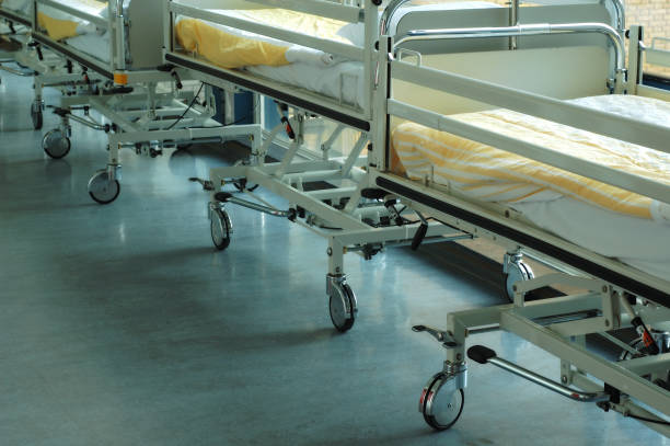istock Hospital beds parked on a corridor 2 172262756