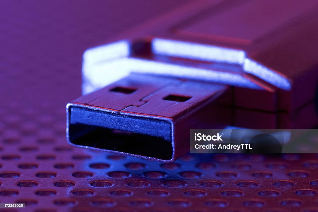 USB-Anschluss - Lizenzfrei Blitzbeleuchtung Stock-Foto