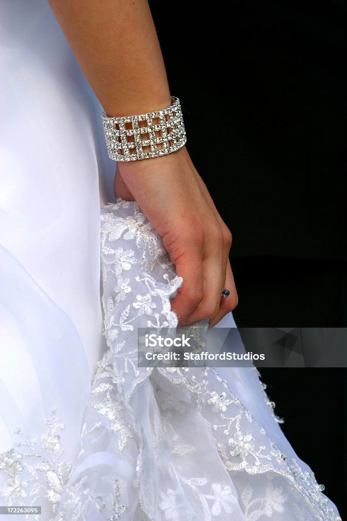 Noiva vestido de pregas - Royalty-free Adulto Foto de stock