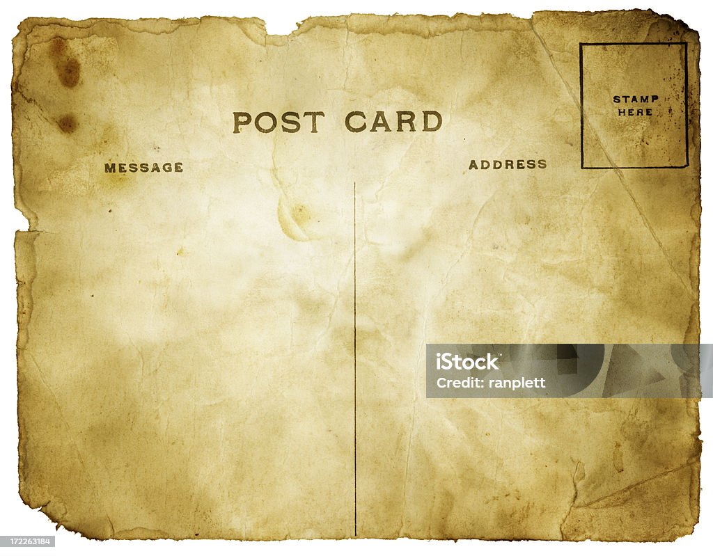 Old Vintage postal (Clipping Path (Borde de corte); XXL - Foto de stock de Anticuado libre de derechos