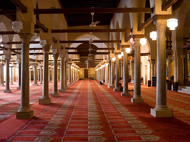mesquita do cairo interior - cairo mosque egypt inside of imagens e fotografias de stock