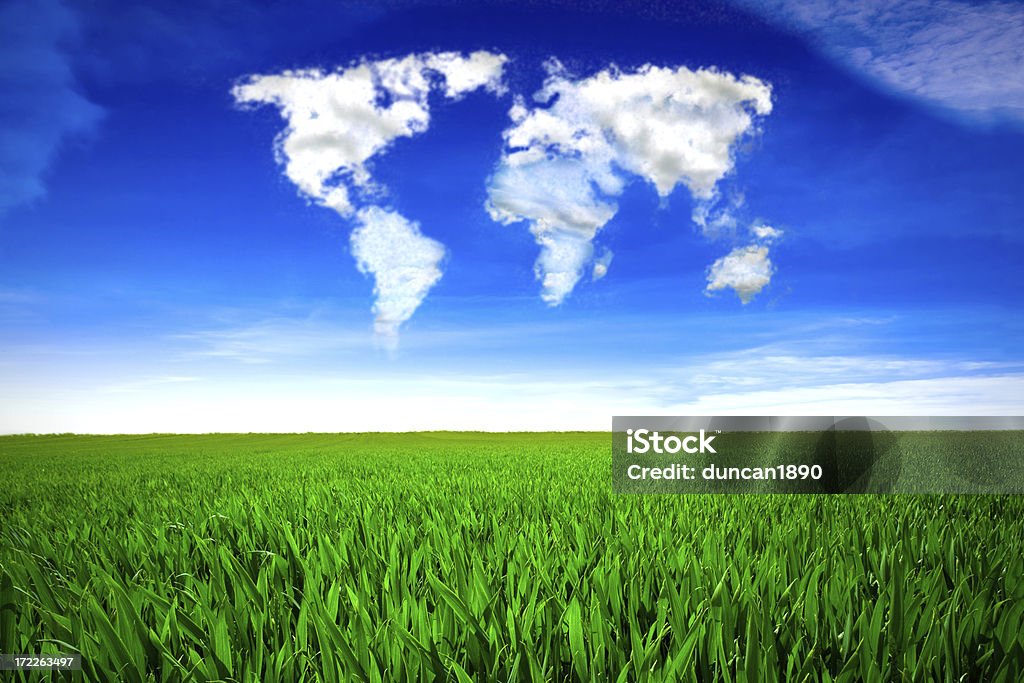 Cloud Welt - Lizenzfrei Globale Kommunikation Stock-Foto