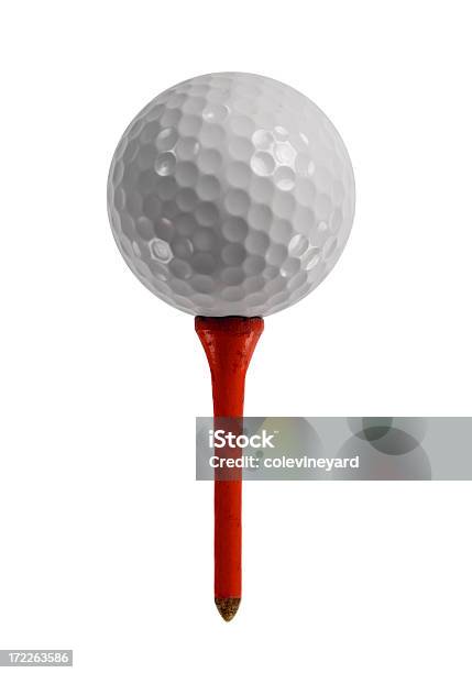 Golfball Auf Rotem Tshirt Stockfoto und mehr Bilder von Golftee - Golftee, Golfball, T-Shirt