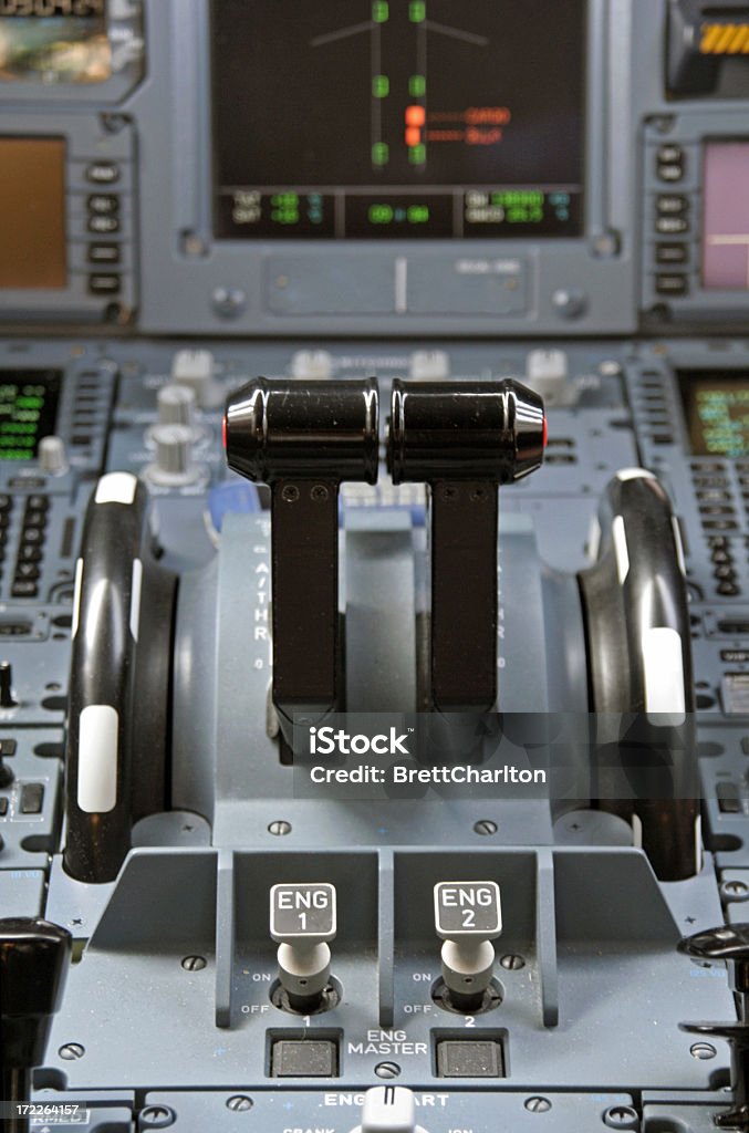 A330 cabina di pilotaggio - Foto stock royalty-free di Ergonomia