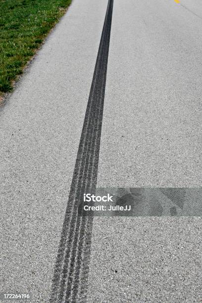 Acceleration Mark Stock Photo - Download Image Now - Asphalt, Black Color, Breaking