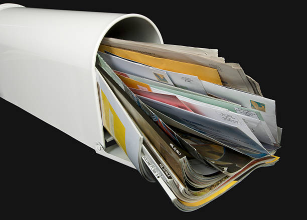Mailbox Full of Mail stock photo