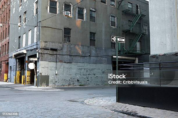 사람이 없는 브루클린 덤보 하는 Backstreet 골목에 대한 스톡 사진 및 기타 이미지 - 골목, 뉴욕 시, 더러운
