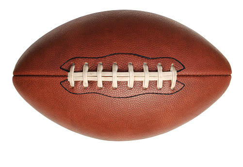 Isolated image of an American football