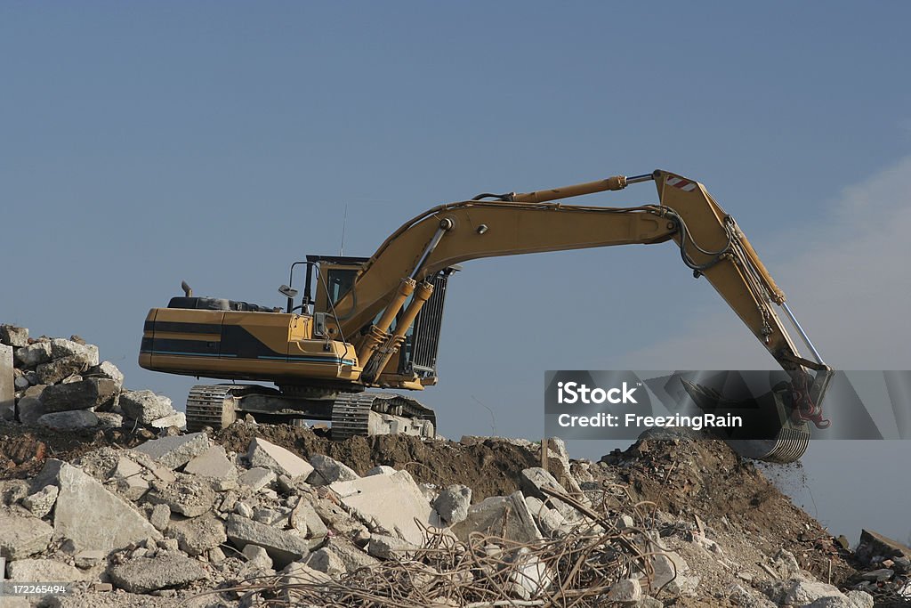 Excavator en el trabajo - Foto de stock de Aire libre libre de derechos