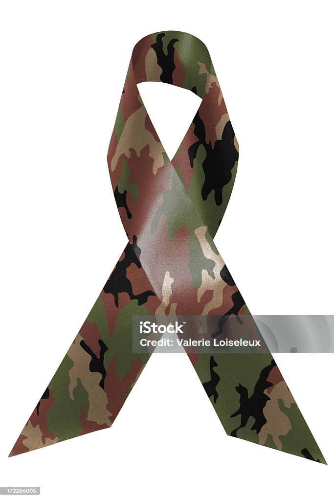 Support our troops awareness Support our troops awareness isolated on white. Camouflage Stock Photo