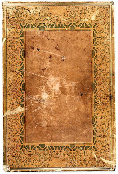 "Background, the cover of an old leather book with lots of scratches and worn marks."