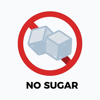 An abstract symbol of No Sugar. Isolated Vector Illustration