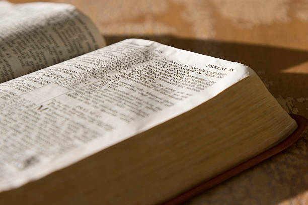 Psalms scripture in the holy bible stock photo