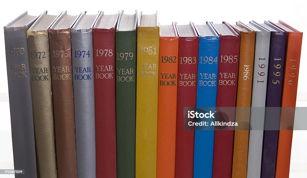Colorido anuarios - Foto de stock de Libro anual libre de derechos