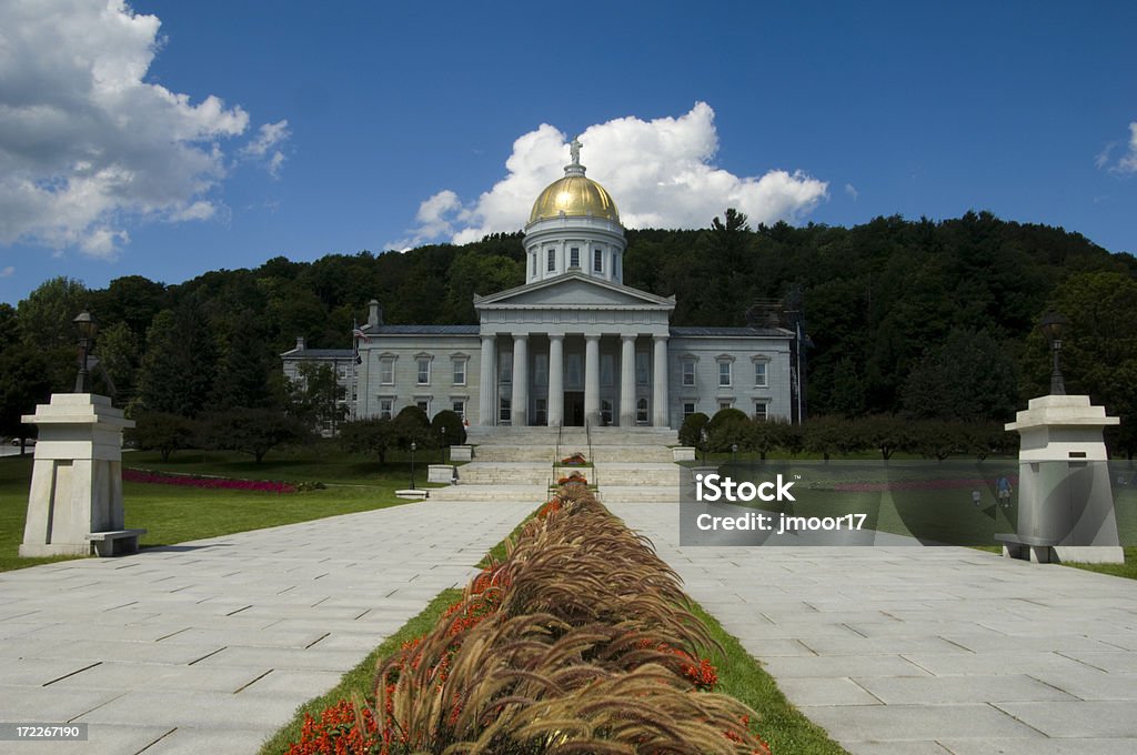 Capitólio do Estado de Vermont - Foto de stock de Azul royalty-free