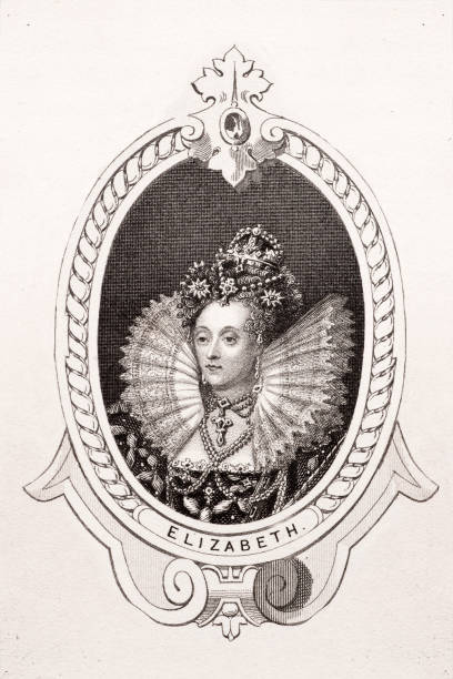 illustrazioni stock, clip art, cartoni animati e icone di tendenza di regina elisabetta i - queen elizabeth
