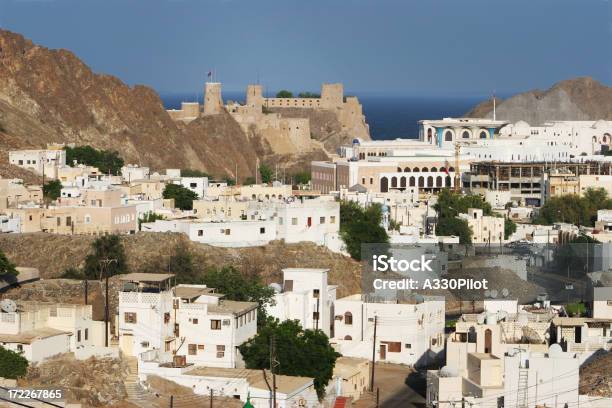 Old World Town View Stock Photo - Download Image Now - Aerial View, Capital Cities, Castle