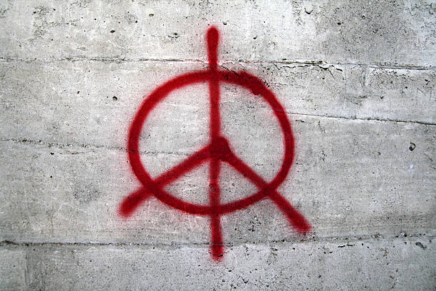 Graffiti Peace stock photo