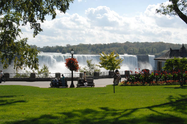 Niagara Falls. Famous tourist attraction seen from the Canadian side
