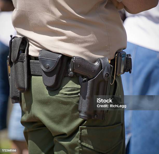 Police Officer Gun Belt Stock Photo - Download Image Now - Gun Holster, Pager, Police Force
