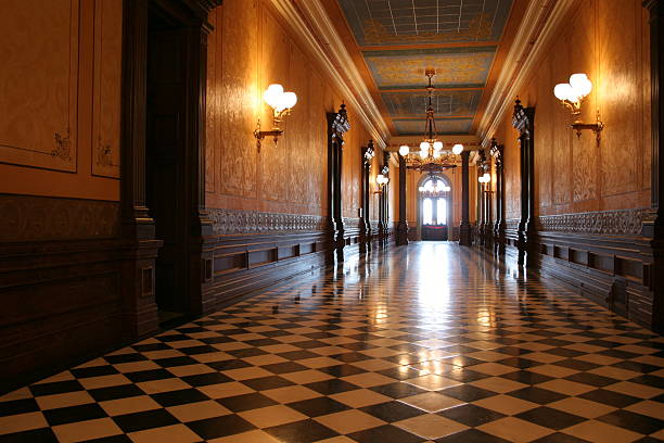 istock Corridor in a castle like mansion 172268571
