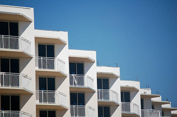 Condo Row stock photo