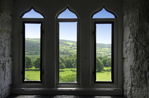 Looking through old castle windows at a wonderful irish landscape.For more images from Ireland click below: