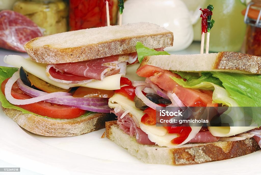 Italienische sandwich - Lizenzfrei Brotsorte Stock-Foto