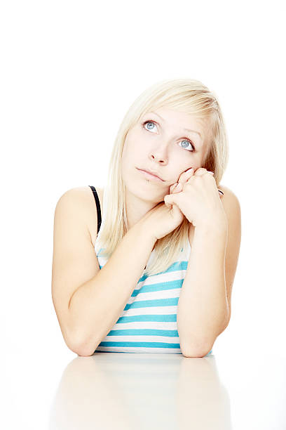istock Young girl against white background 172269406