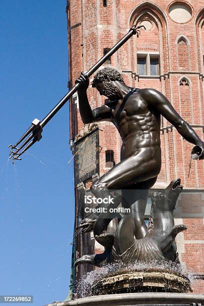 Neptune Statua Gdańsk Polska - zdjęcia stockowe i więcej obrazów Architektura - Architektura, Bez ludzi, Brąz
