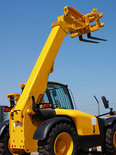 포크리프트 - clear sky construction vehicle bulldozer commercial land vehicle 뉴스 사진 이미지