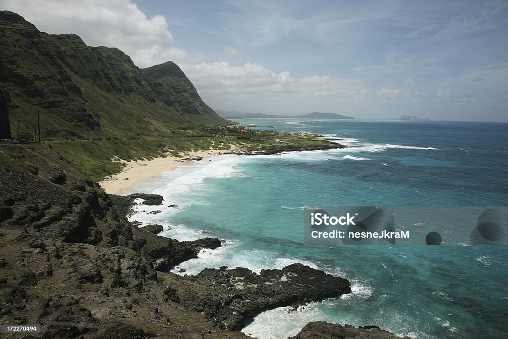 A costa leste de Oahu - Foto de stock de Areia royalty-free