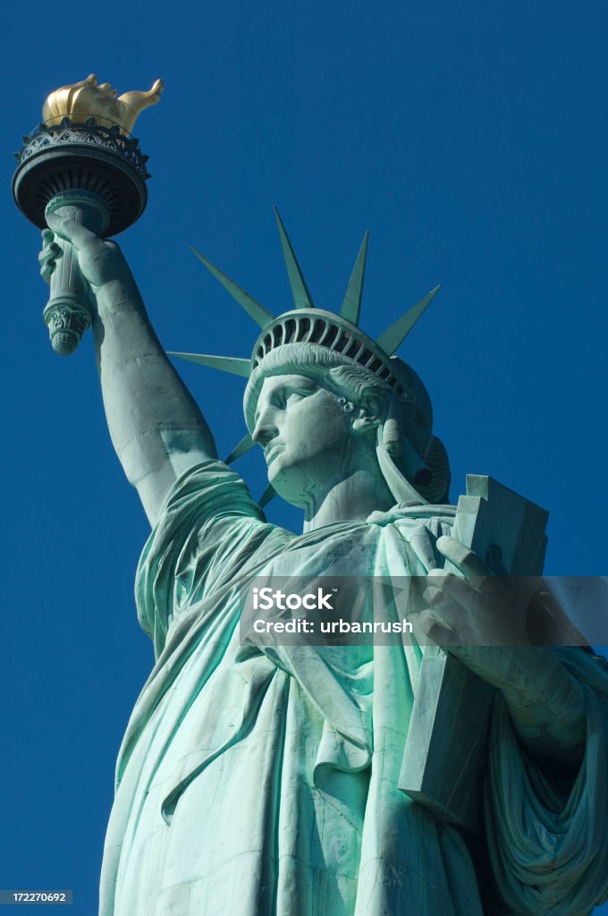 Statue of Liberty "Statue of Liberty, New York City, NY, USA" Blue Stock Photo