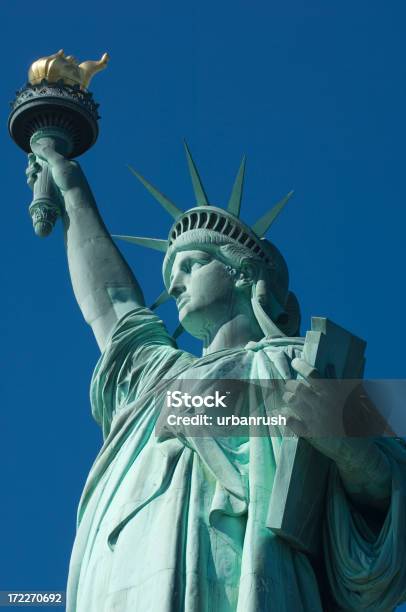Statue Of Liberty Stock Photo - Download Image Now - Blue, City, Close-up
