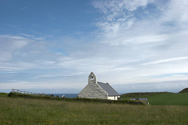 istock Remote Welsh church on headland side view 172270796