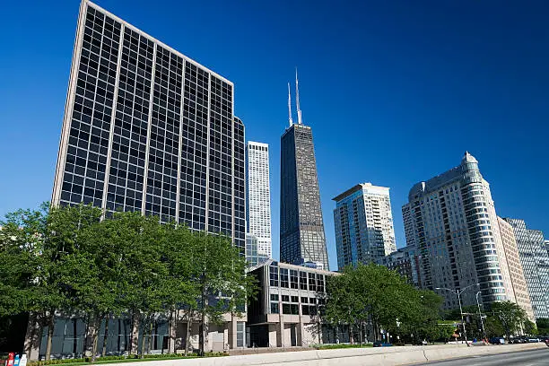 Photo of Hancock center from Lakeshore Drive