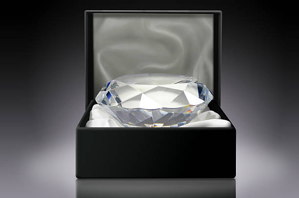 Free picture: Jewel box in a shape of a polished-cut diamond adorned ...