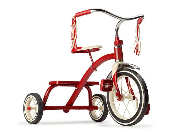 A classic red tricycle