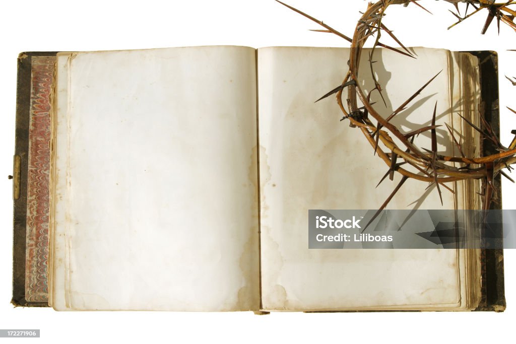 Bibbia corona di spine serie - Foto stock royalty-free di Corona di spine