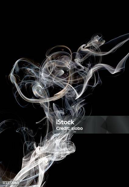 Smoke Abstract Involved Stock Photo - Download Image Now - Abstract, Black Background, Cigarette