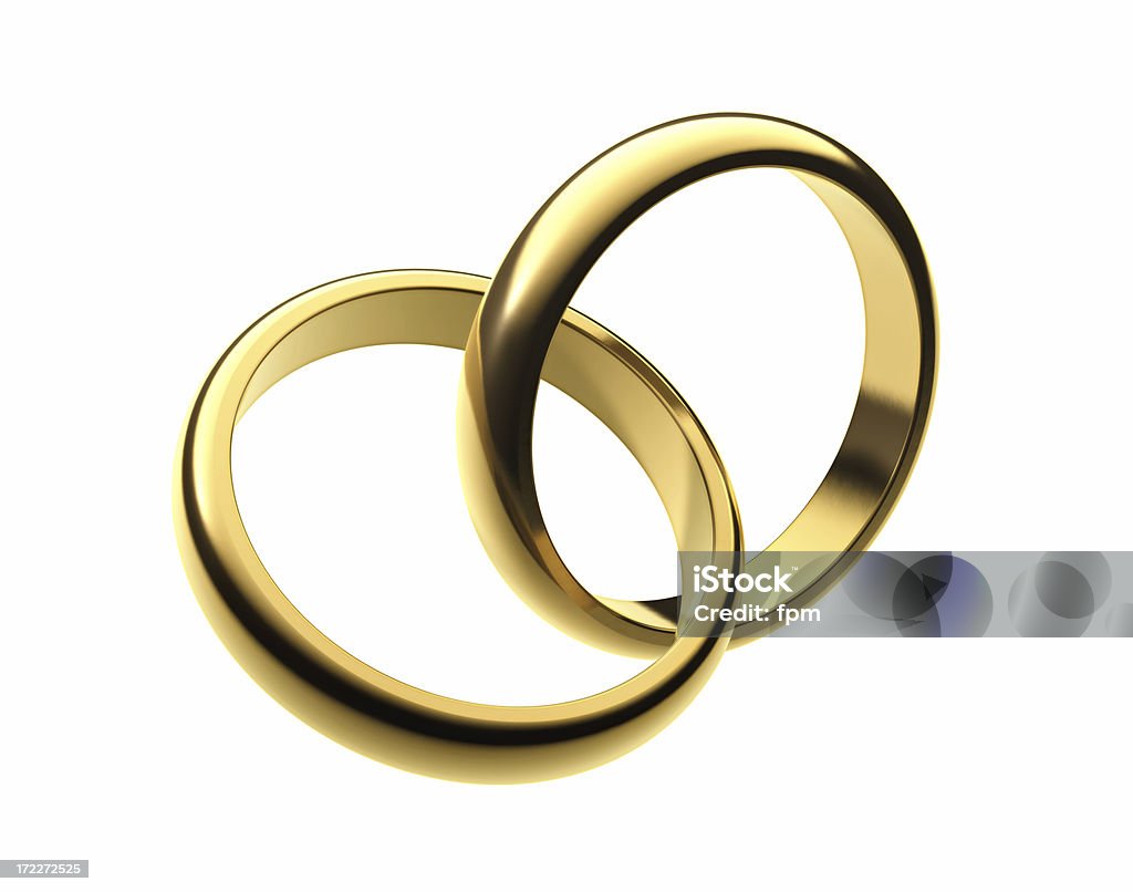 Wedding Rings Two rings chained together for eternity. Engagement Stock Photo