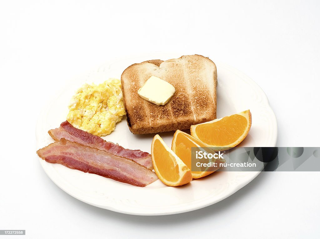 Piastra prima colazione - Foto stock royalty-free di Affamato