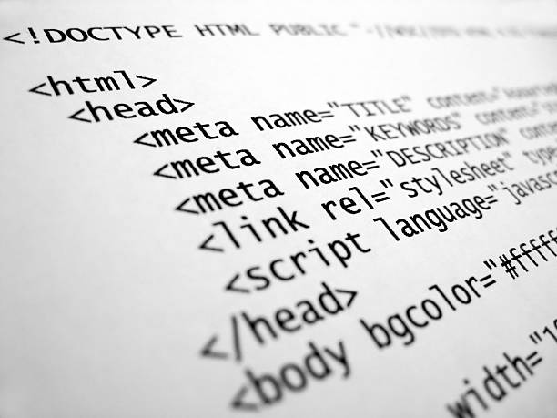 HTML tags Coding a web page. extensible markup language photos stock pictures, royalty-free photos & images
