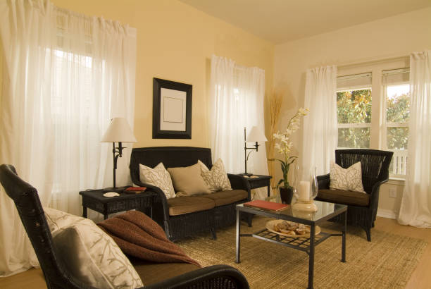 istock Light Colored Cottage Living Room 172272629