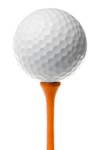Pelota de Golf en orange en T photo