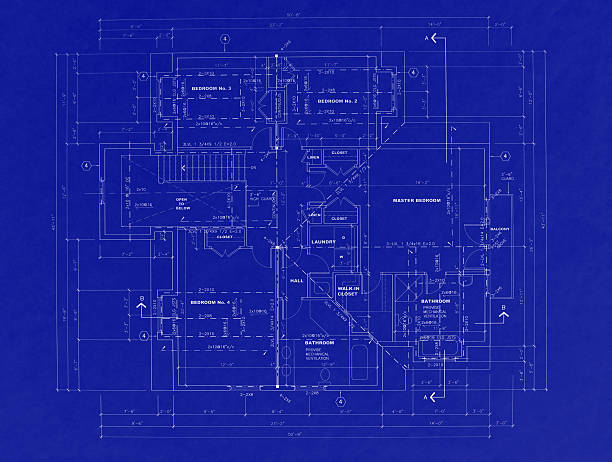 blueprint vector art illustration