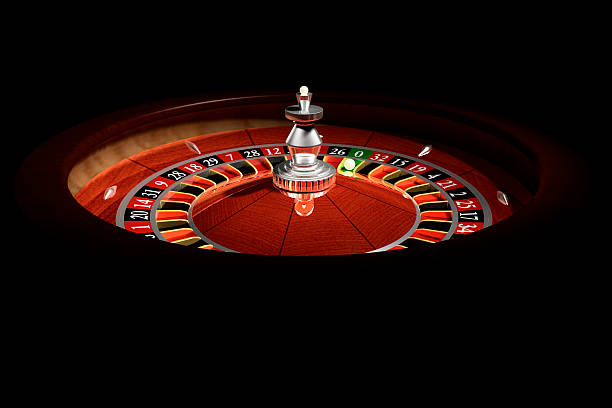 Roulette wheel in a dark casino 3D Roulette roulette photos stock pictures, royalty-free photos & images
