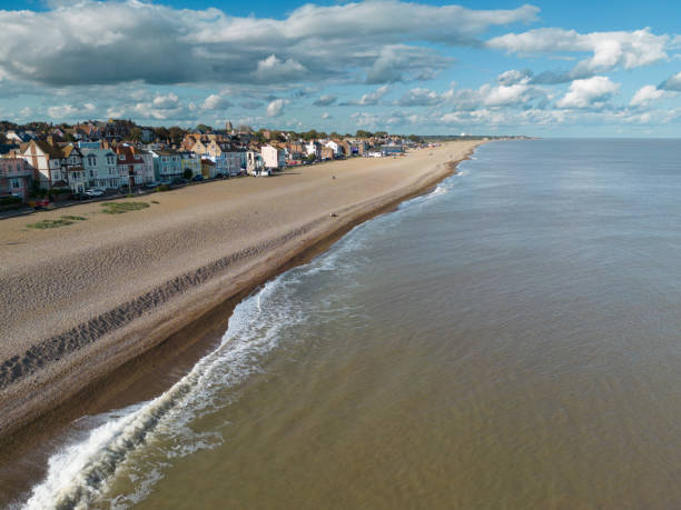 istock Low level view from a drone flying over the North Sea surf. 1722741803